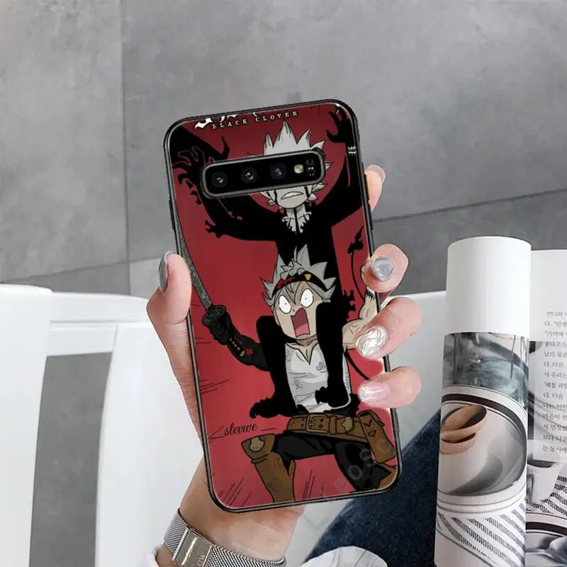 

Anime Black Clover Phone Case For Samsung S6 S7 edge S8 S9 S10 e plus A10 A50 A70 note8 J7 2017