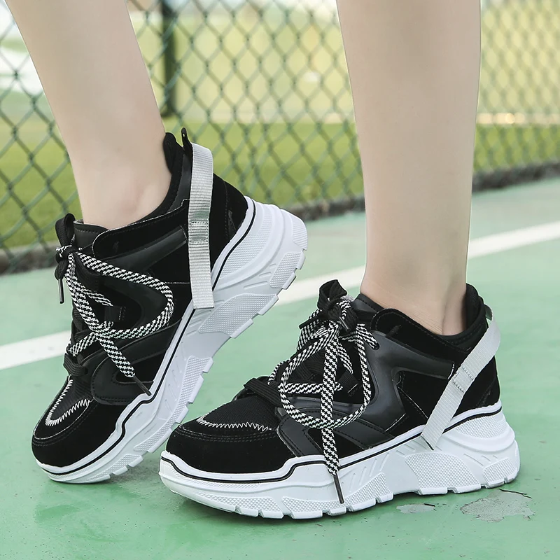 Женские беговые кроссовки INS с увеличением роста белые женские женская уличная
