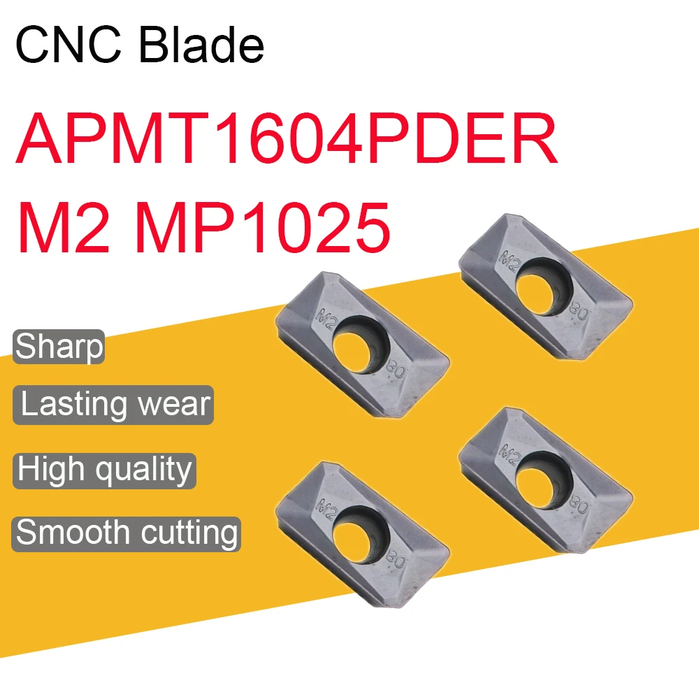 

High Quality Blade APMT1604PDER M2 MP1025 Milling Tool APMT1604 PDER M2 CNC Lathe Turning Blade Carbide Tool Inserts