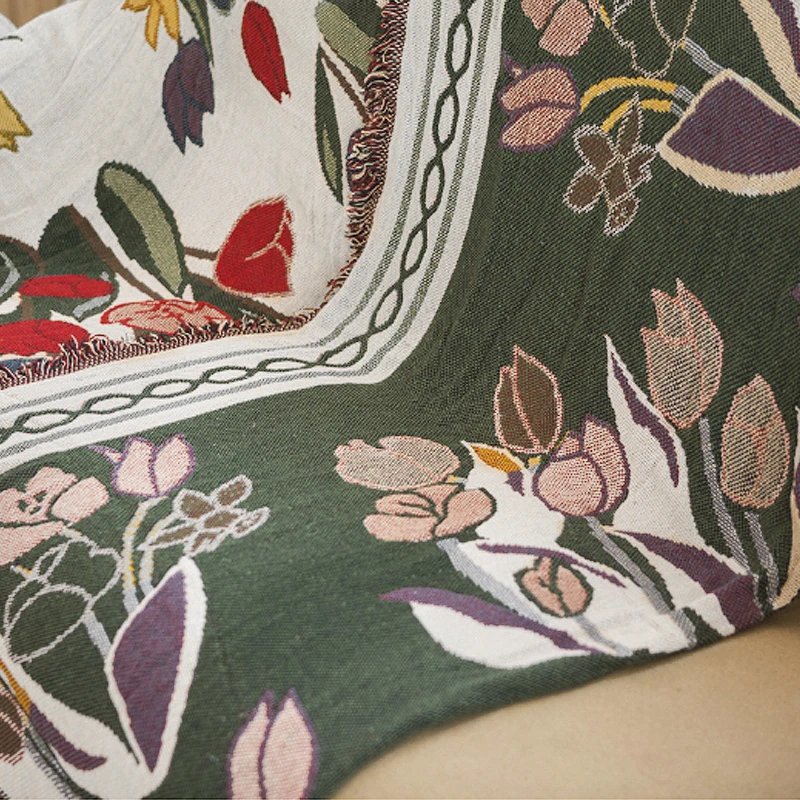 Вязаное одеяло для дивана моющееся полотенце с кисточками дорожное сна и ТВ