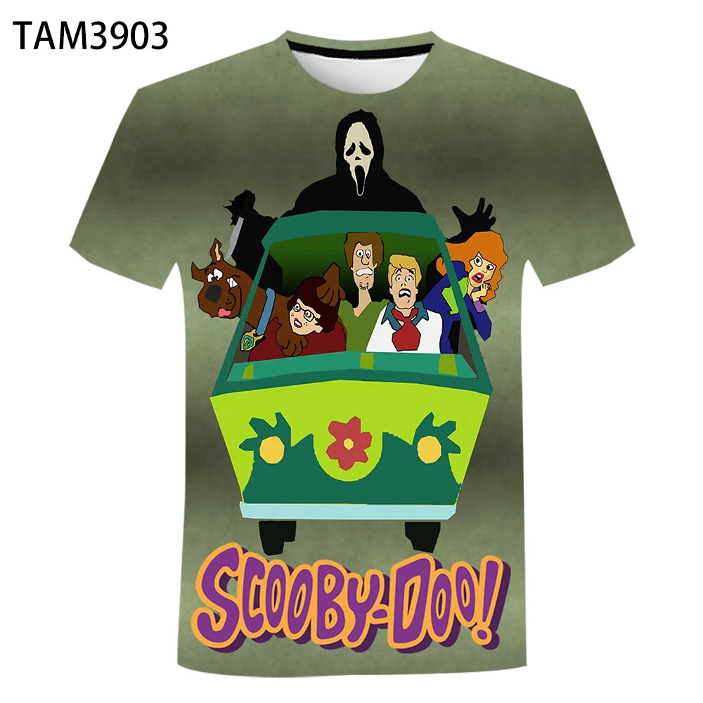 Scooby Doo – T-Shirt pour hommes  femmes et enfants  impression 3D  décontracté  ample  bon marché