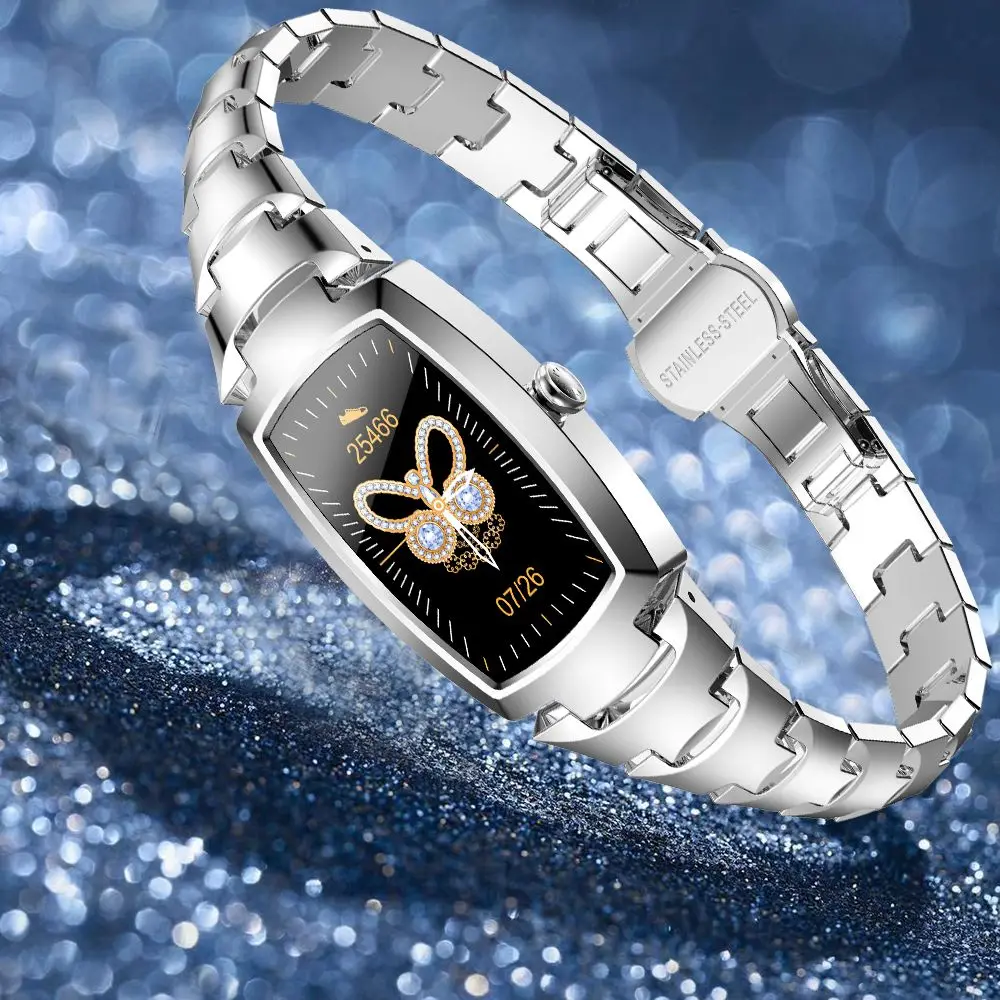 

Smart Watch Women Fashion Lovely women's watches Waterproof Heart Rate Monitoring Call reminder Bluetooth H8 pro for Android