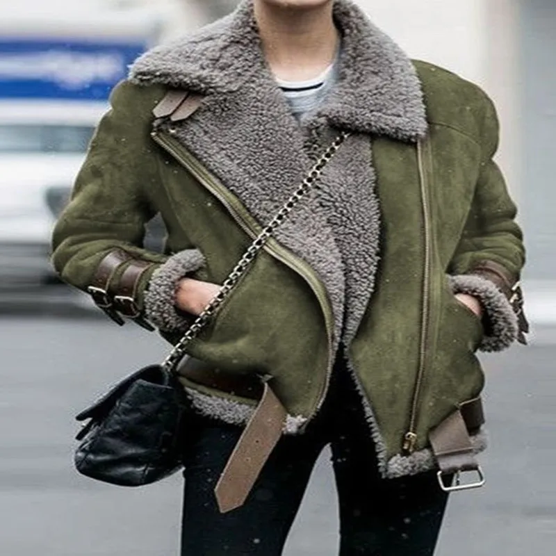 Осенне-зимняя женская куртка из флиса длинная теплая Женская с капюшоном большие