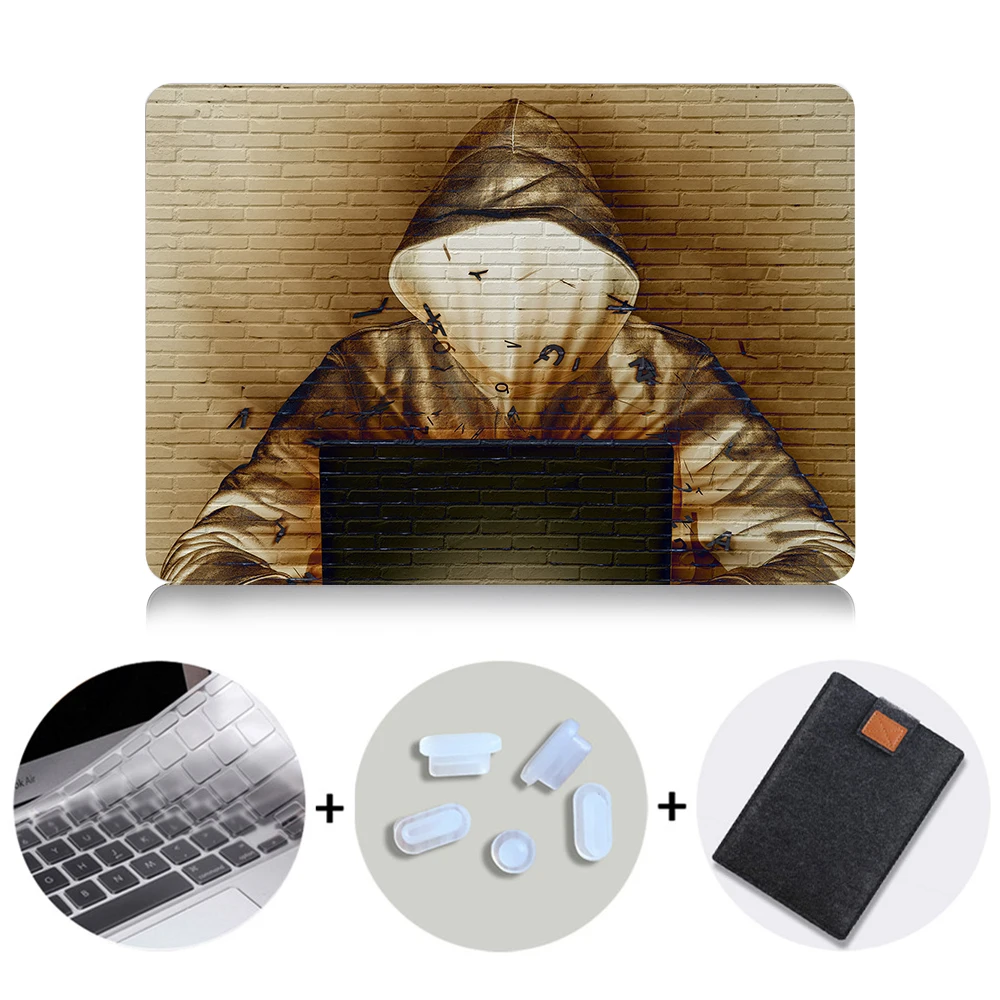 MTT для Apple Macbook Air Pro retina 11 12 13 15 дюймов чехол для ноутбука с сенсорной панелью ПК Жесткий Чехол таинственный хакер чехол для ноутбука - Цвет: MB05