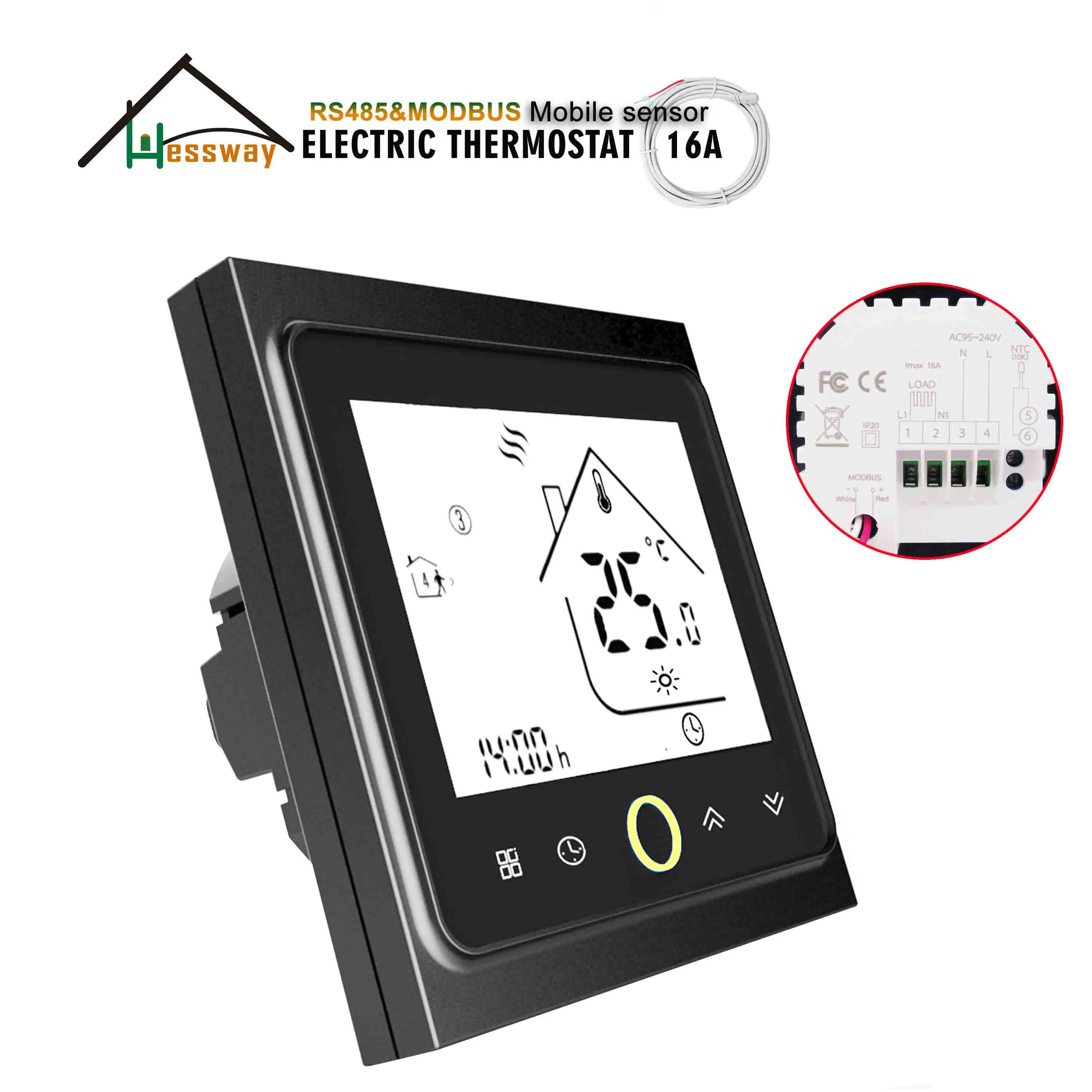 HESSWAY 24V 95 250VAC 16a двойной датчик электрический регулятор температуры для