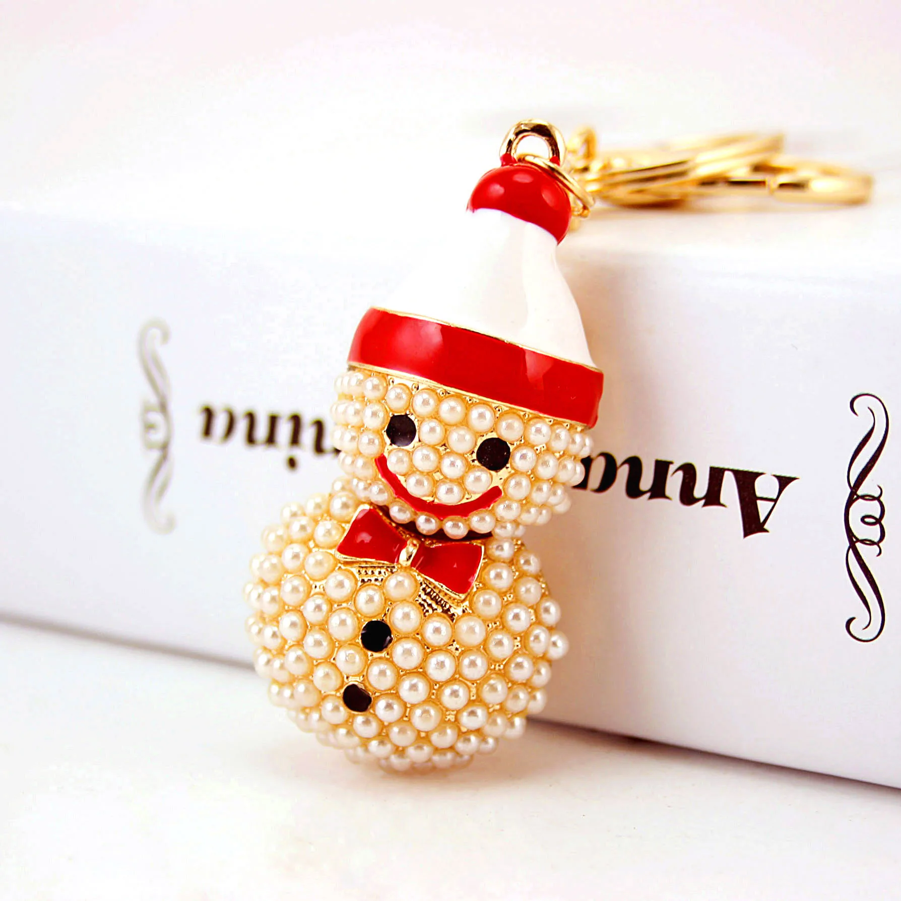 

Christmas Series Keychain Red Bell Old Man Backpack Decoration Bag Pendant Car Key Accessories Keyring New Product Hot Sale Gift