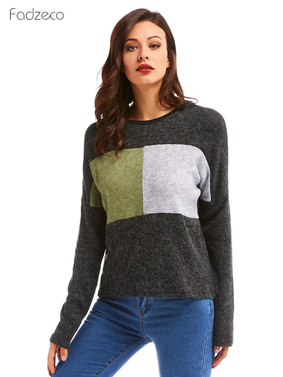FADZECO женская одежда тройники футболка с длинным рукавом Топ 2019 модный стиль