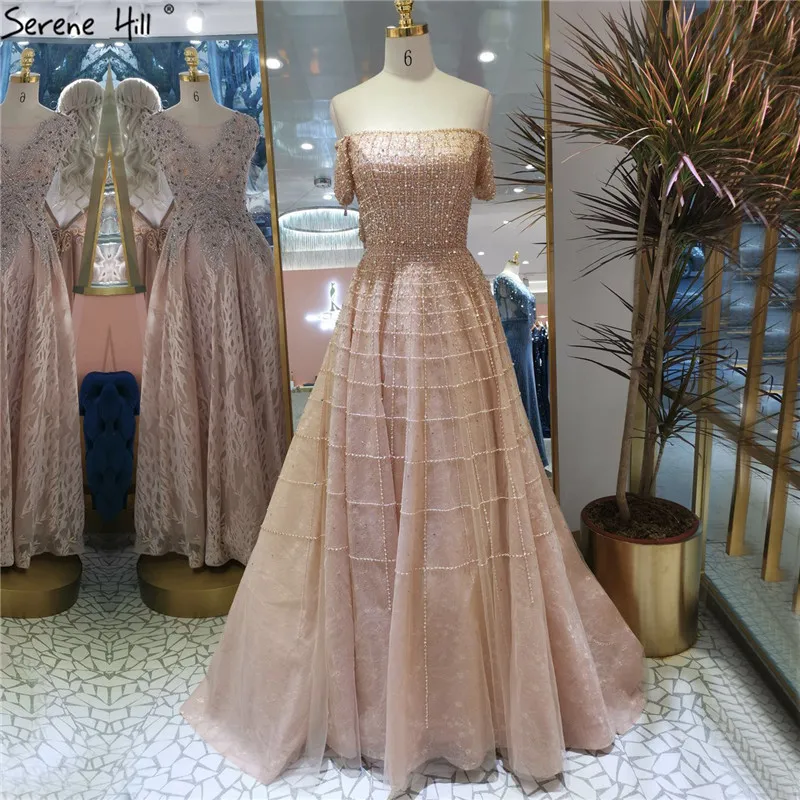 Розовые Сексуальные вечерние платья с открытыми плечами в Дубае 2020 платье А