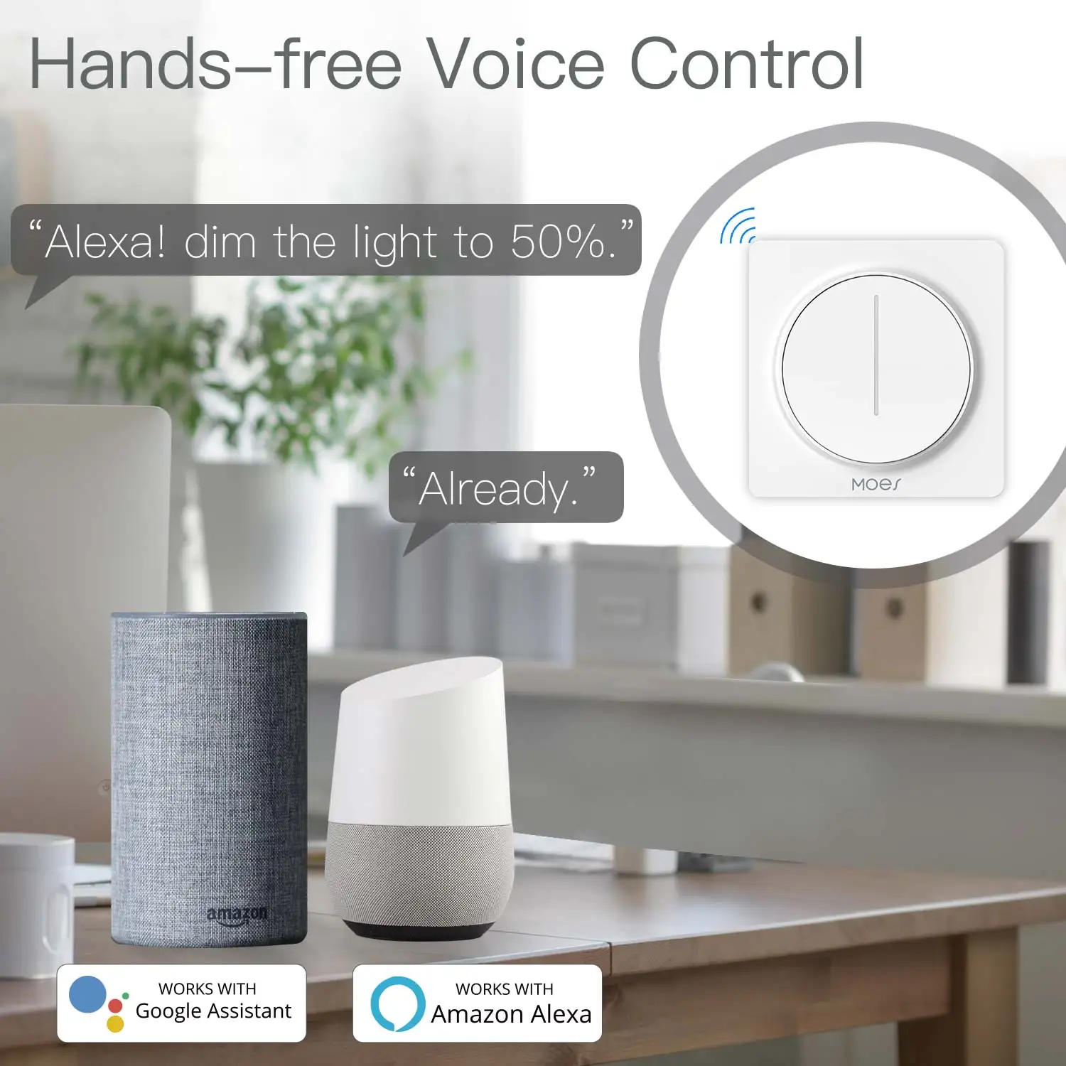 New WiFi Smart Rotary/Touch Light Dimmer Switch Life/Tuya APP Remote Control Works with Alexa Google Voice Assistants EU | Лампы и