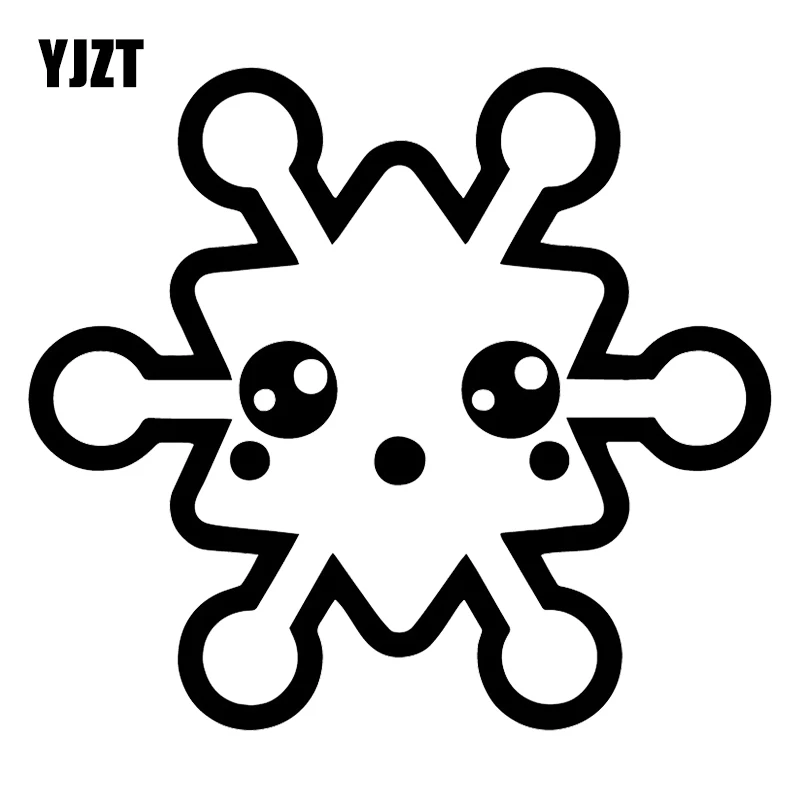 

YJZT 16.9X15.1CM Christmas Holiday Snowflake Window Decal Cute Cartoon Car Sticker C25-0449
