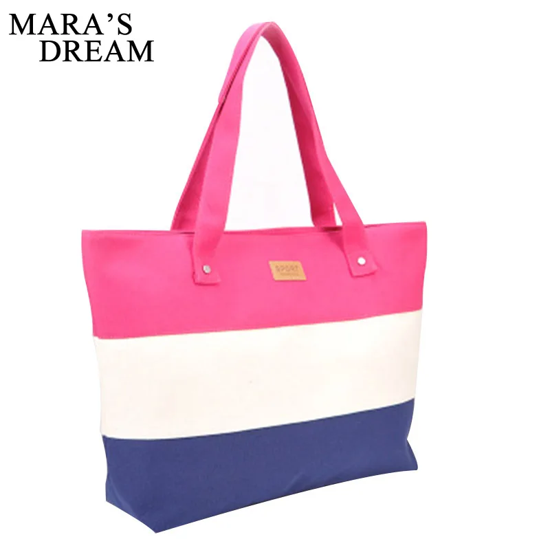 

2021 NEWSummer Canvas Shopper Bag Striped Rainbow Prints Beach Bags Tote Women Ladies Girls Shoulder bag Casual Shopping Handbag