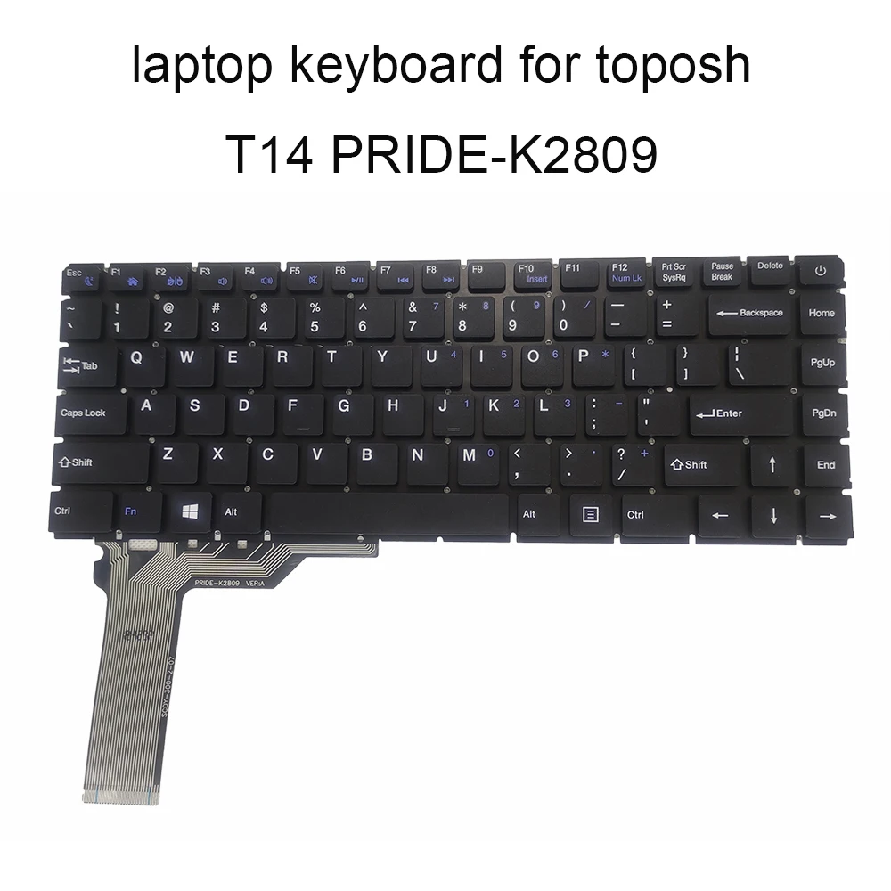 

Replacement keyboards for Toposh T14 US English enter black PRIDE-K2809 SCDY-300-2-07 On Sale laptop parts keyboard new arrival