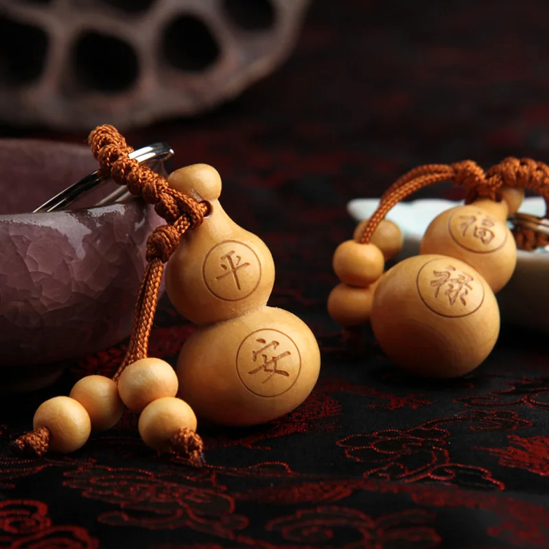 Китайский стиль Этническая Тыква зодиакальный брелок мужчины Милая деревянная
