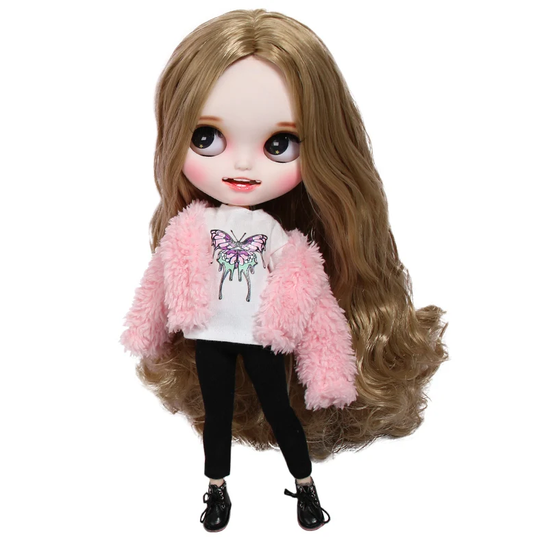 Комплект из 3 предметов костюм куклы одежда меховая куртка с длинным рукавом