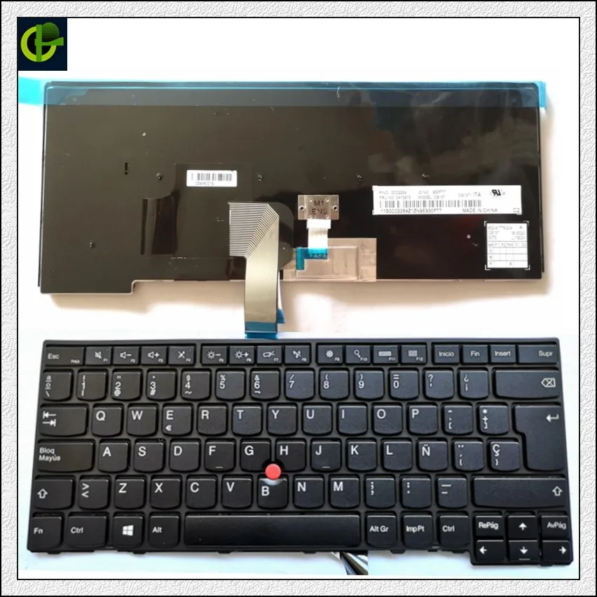 spanish backlit keyboard for lenovo thinkpad l440 l450 l460 l470 t431s t440 t440p t440s t450 t450s e440 e431s t460 sp latin la free global shipping