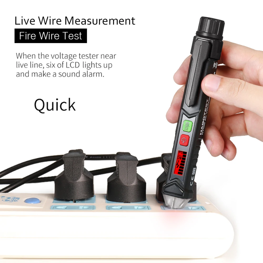 KKmoon Бесконтактный детектор напряжения переменного тока Ручка высокая низкая