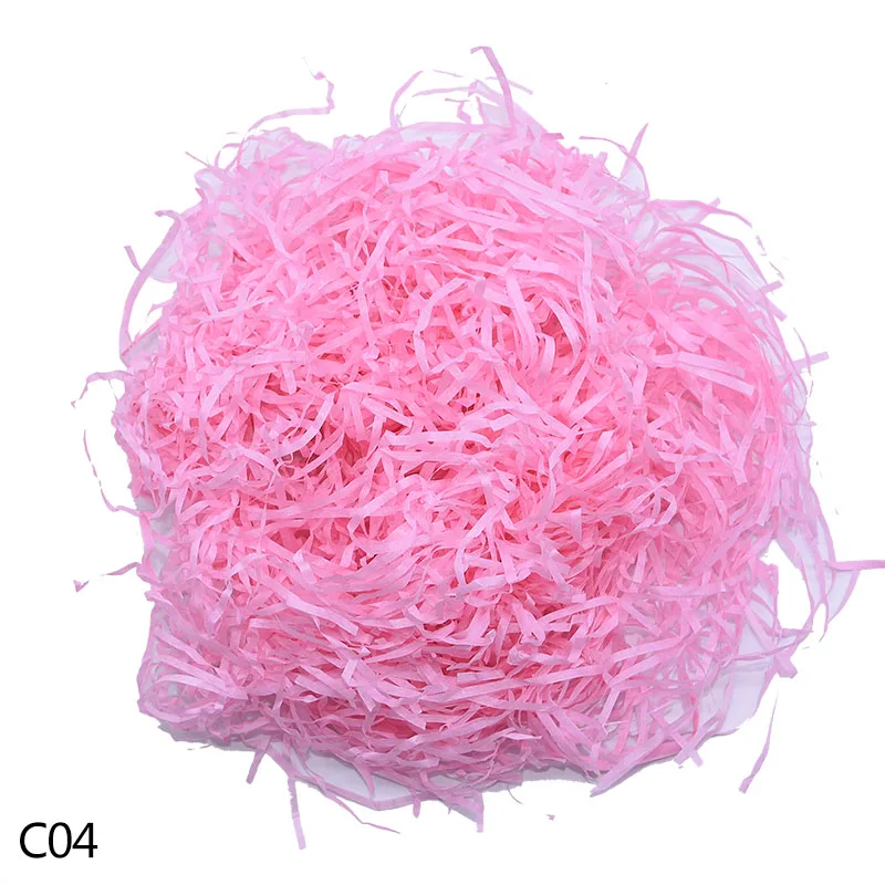 50 г/упак. многоцветный крафт корзина для ненужных бумаг Shred нарезанная тонкая бумага трава конфетти наполнитель Свадебная вечеринка подарок декор - Цвет: C04