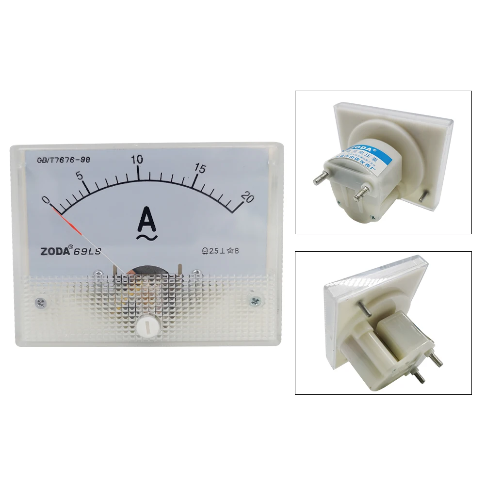 

1PC 69L9-A 3A 5A 10A 20A 30A 50A AC Direct Analog Meter Panel AMP Current Ammeter Gauge Pointer Ammeter 80*65MM Amperimetro AC