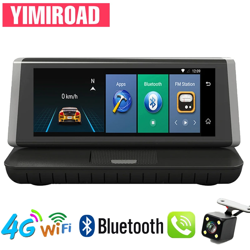 YIMIROAD H1 двойной объектив видеорегистратор 4G зеркало заднего вида монитор парковки видео рекордер камера заднего вида ADAS gps навигатор Автомобильный видеорегистратор