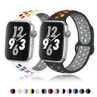 Мягкая силиконовая лента для Apple Watch Series 1 2 3 42 мм 38 мм, резиновый ремешок для iWatch 456SE 40 мм 44 мм