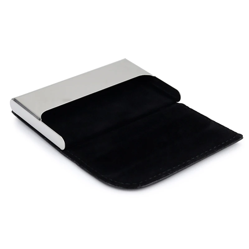 

New Arrivals PU Leather Card Holder High Quality stainless steel Card Case RFID Protecting Business Card Holder Credit Card Case