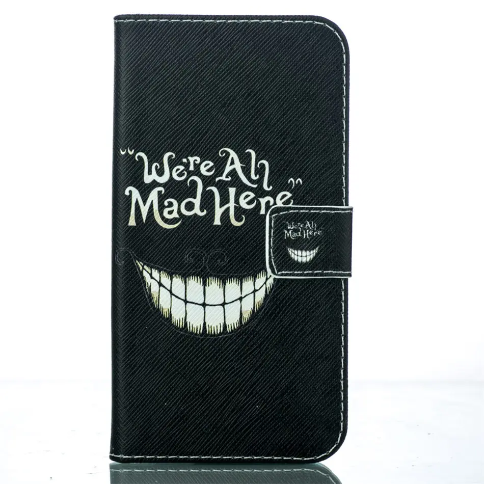 Smile Teeth Кожаный чехол для Apple iPhone 11 Pro Max XR X XS 4 4s 5C 5S 6S 7 8 Plus для iPod Touch 5 6 дерево кошка шаблон телефон Капа D06F - Цвет: Smile Teeth