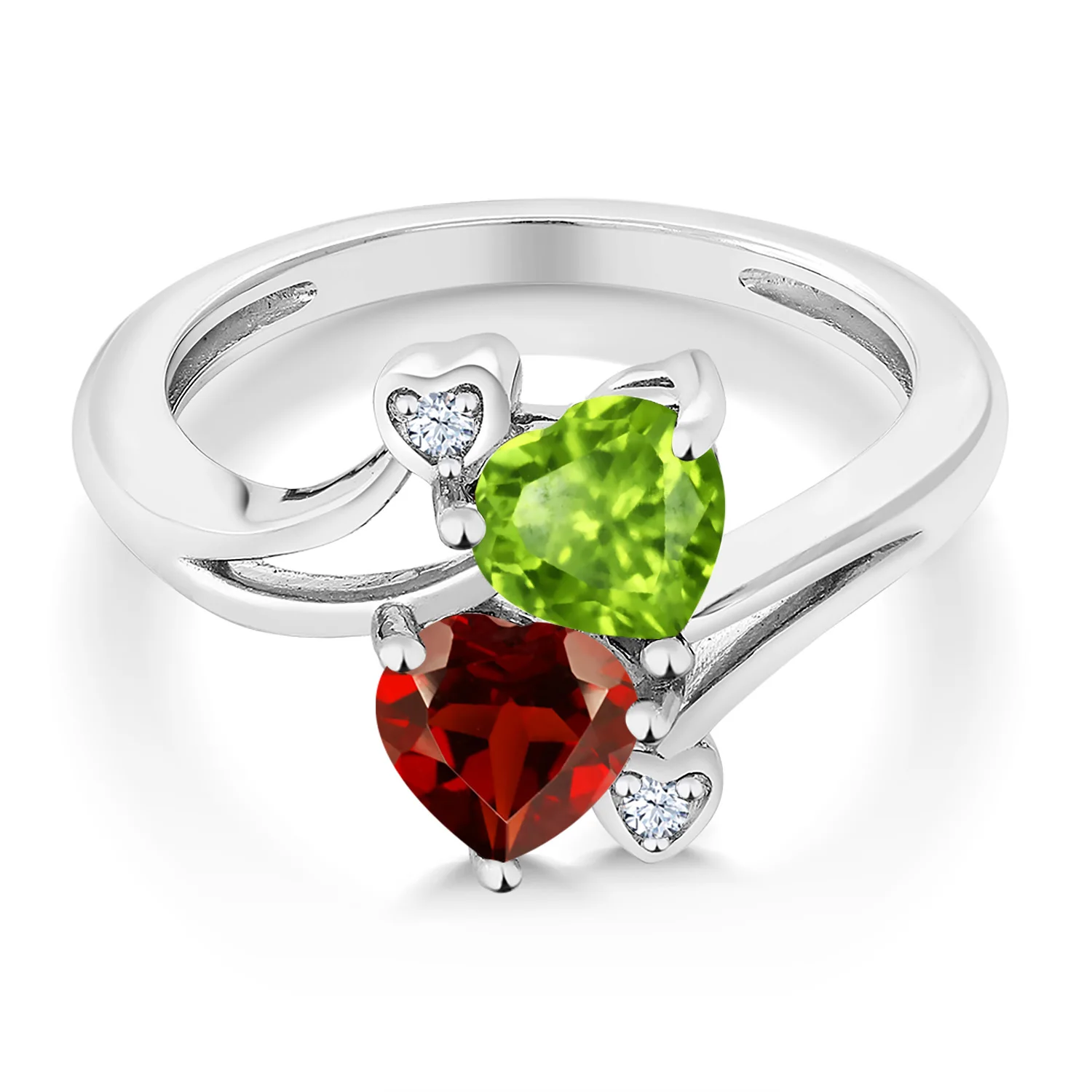 GemStoneKing 1 76 карат в форме сердца обручальное кольцо для женщин натуральный Зеленый