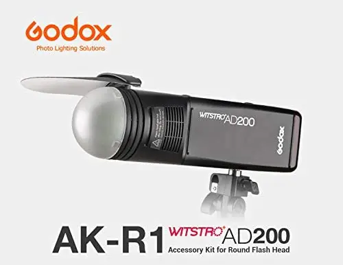

Godox AK-R1 Pocket Flash Light Kit Compatible for Godox V1 Flash Series,V1-S V1-N V1-C etc Round Flash,use Godox H200R AD200 pro