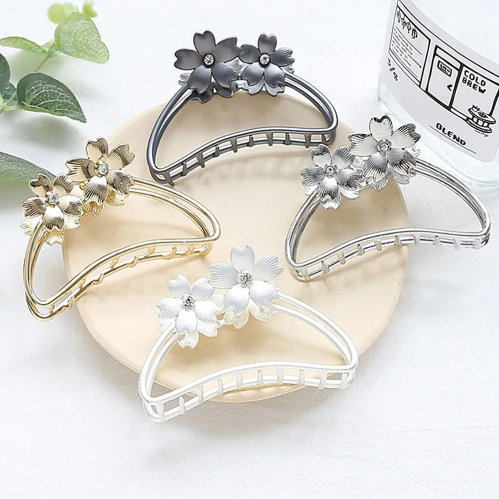 Новые Модные полые заколки для волос женщин цветочные ретро металлические с