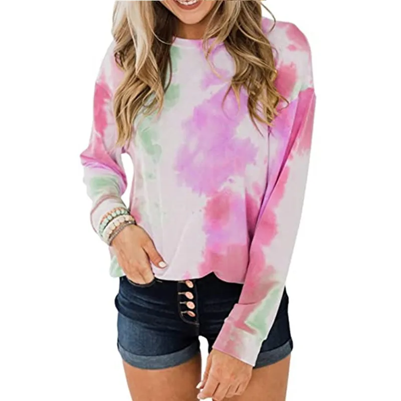 Женская толстовка с капюшоном принтом в виде галстука осенняя кофта длинным