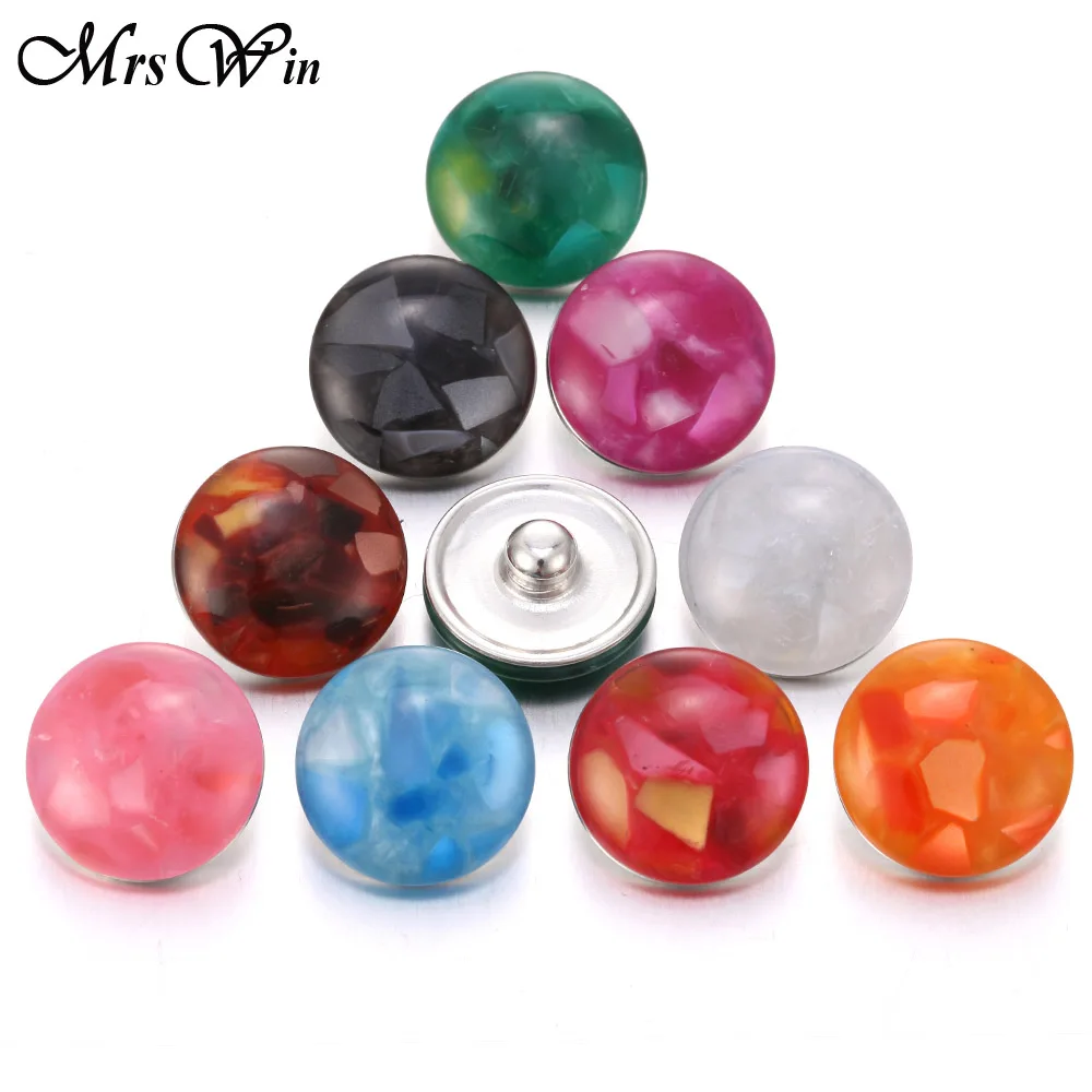 5 шт./лот новые ювелирные изделия с кнопками смешанный стиль Имбирная смола 18 мм