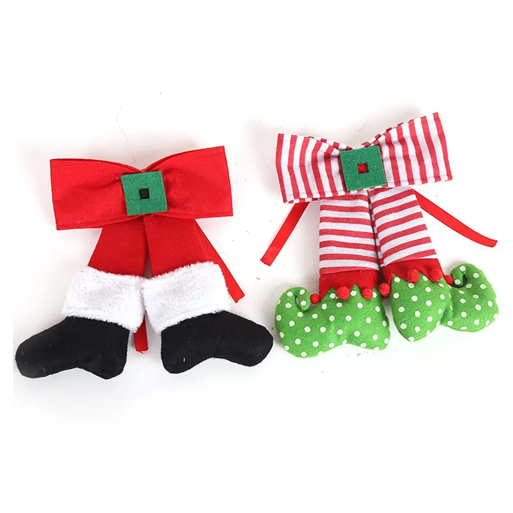 Рождественский бант украшение Красный Эльф для дома подарок детям | Дом и сад