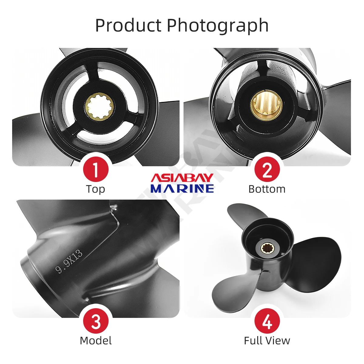 Пропеллер 9 9x13 для Tohatsu Mercury Nissan 25hp 28hp 30hp подвесной винтовой лодочный мотор из