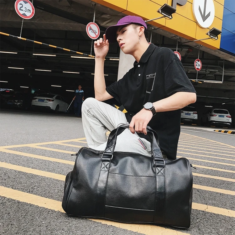 Men Women Travel Bag Soft Real Leather Cowhide Carry Hand Luggage Bags Travel Shoulder Bag Male Female