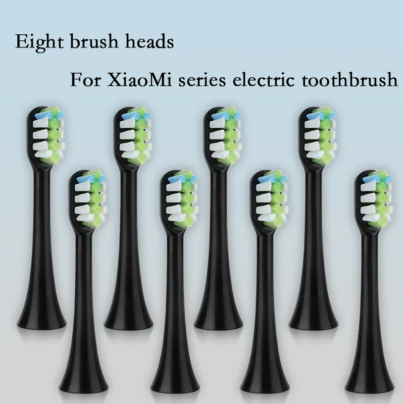8 black brush heads Сменные насадки для зубных щеток Xiaomi, электрические насадки для зубных щеток SOOCAS SOOCARE X3 Xiaomi Mijia, насадки для зубных щеток 5 - Цвет: 8 black brush heads