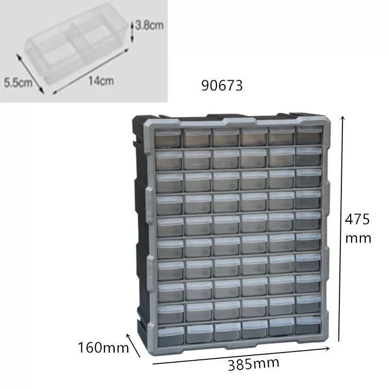 

Wall-mounted Parts Box Combined Multi-grid Drawer Type Component ToolBox Building Blocks Screw Storage Box Tool Case