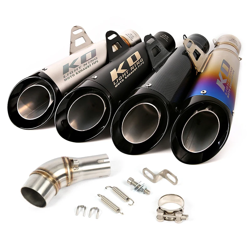 Escape Motorcycle Exhaust Mid Link Pipe And 51mm Muffler Stainless Steel Exhaust System For Yamaha R25 R3 All Years