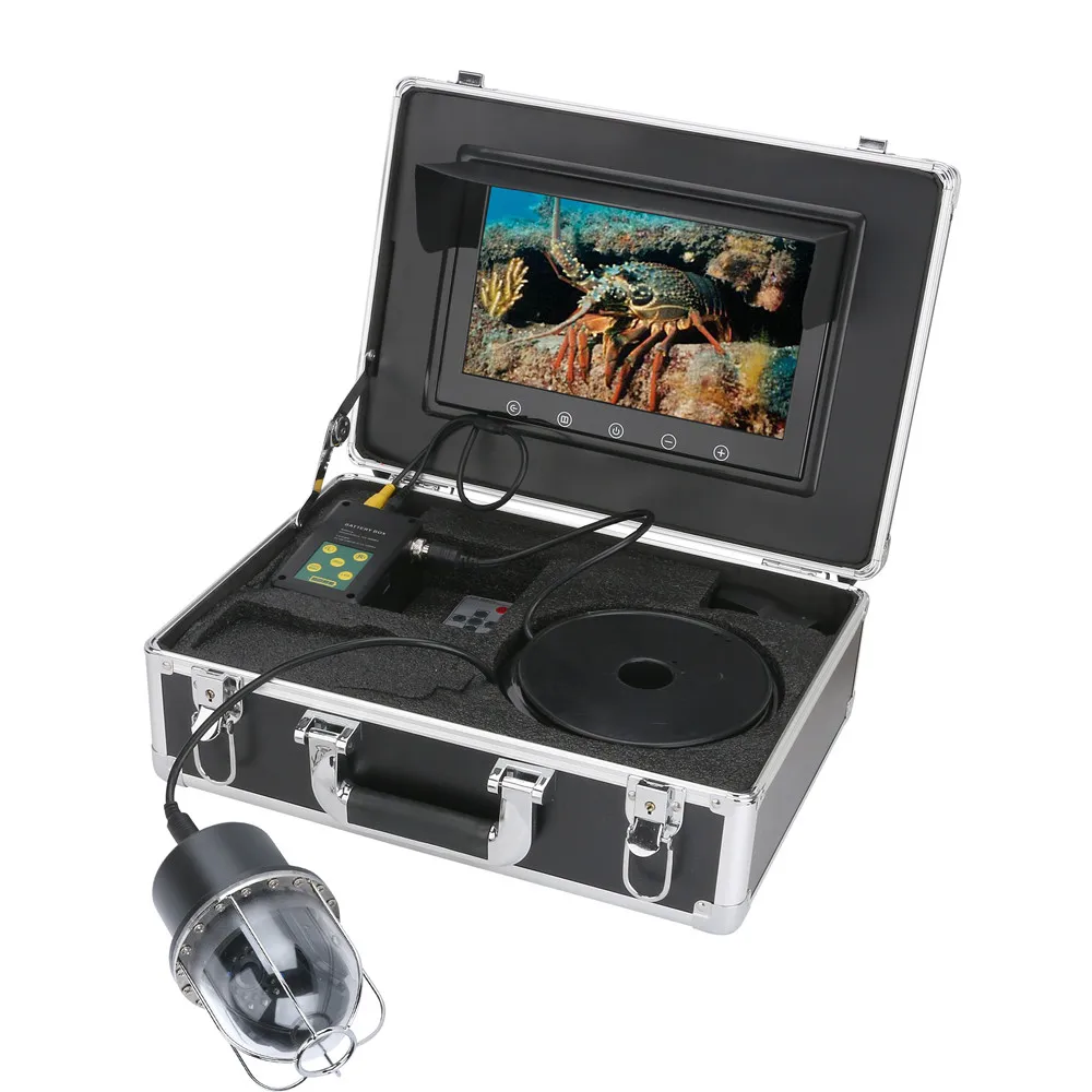 Цена Видеокамера для подводной рыбалки, 10 дюймов, 20/50/100 м, 20 светодиодов