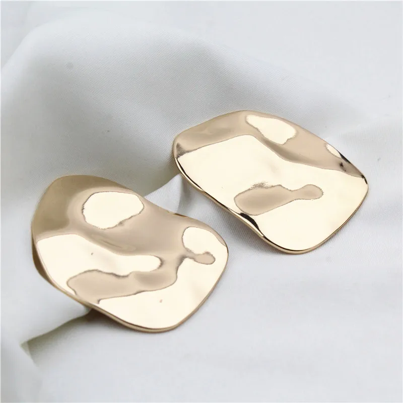 Серьги Неправильной Геометрии с большой гладкой поверхностью|Серьги-гвоздики| |