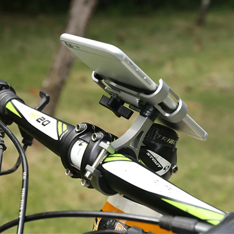 

Metal Motorcycle Bike Phone Holder Aluminum Alloy Anti-slip Bracket GPS Clip Universal Bicycle Phone Stand for All Smartphones