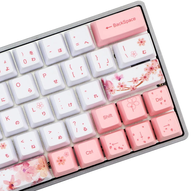 Клавиатура краситель японский персонаж PBT Keycap 73 клавиши oem профиль Sakura для dz60