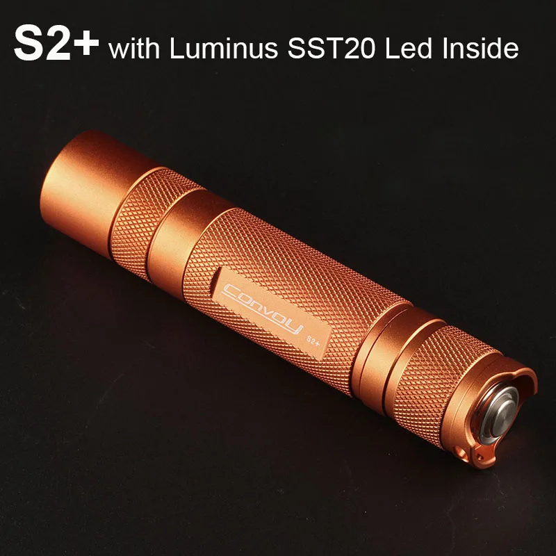 

Orange Convoy S2 Plus with Luminus SST20 Led Flashlight 18650 Flash Torch EDC Camping Fishing Work Light High Powerful Linterna