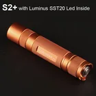 Оранжевый конвой S2 плюс с Luminus SST20 светодиодная вспышка светильник 18650 флэш-фонарь для повседневного использования, для кемпинга Рыбная ловля рабочий светильник высокий мощный Linterna фонарик