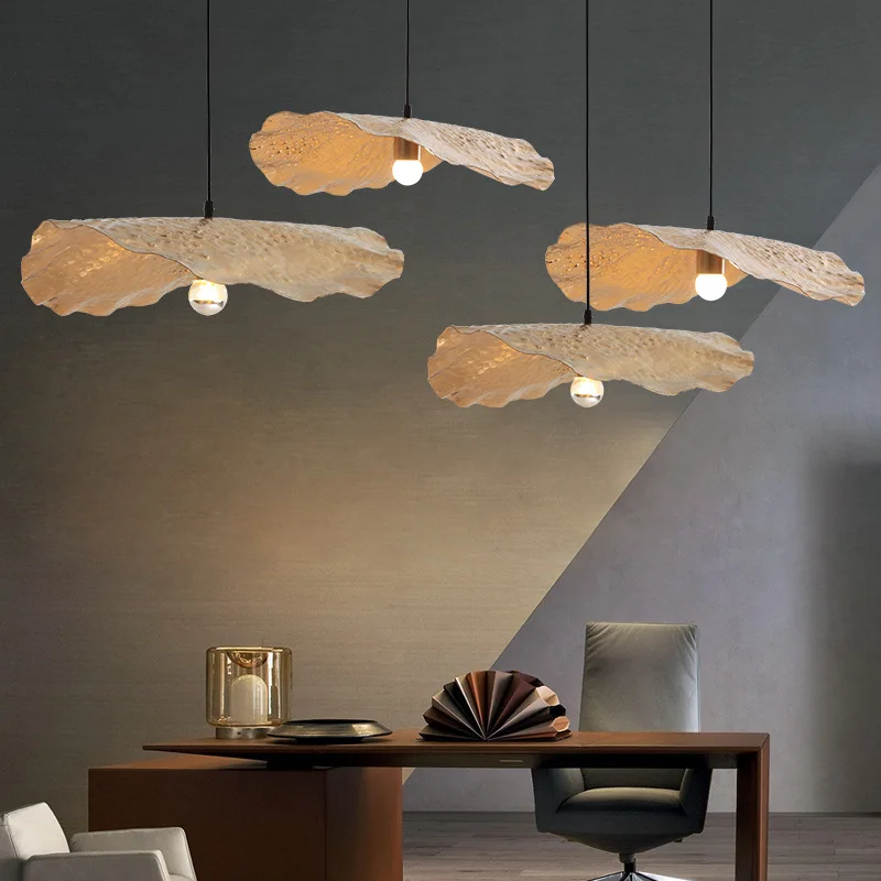 Nordic Lotus Leaf Led подвесной светильник s столовая Ресторан Бар металлический декор