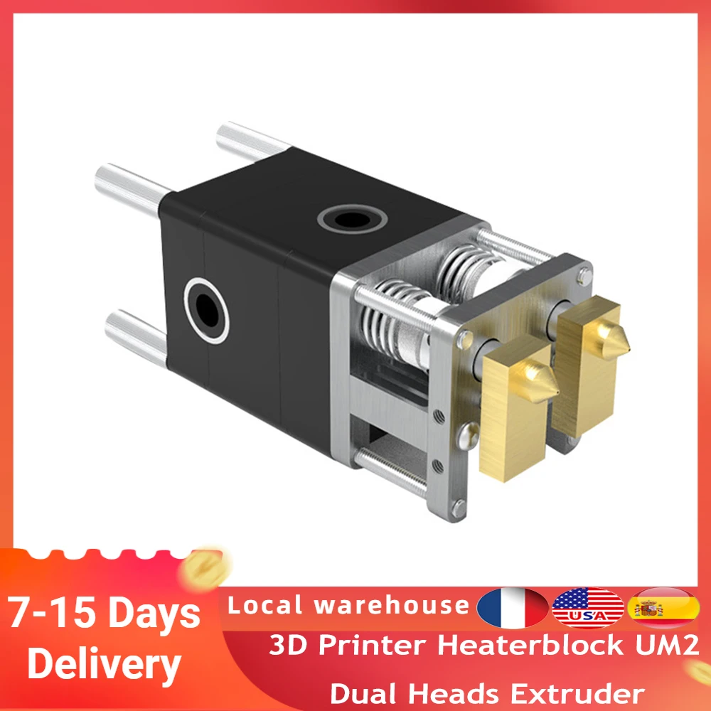 3D Printer Heaterblock UM2 Dual Heads Extruder Block Hot End DIY Assembly Parts Kit for 1.75mm | Компьютеры и офис