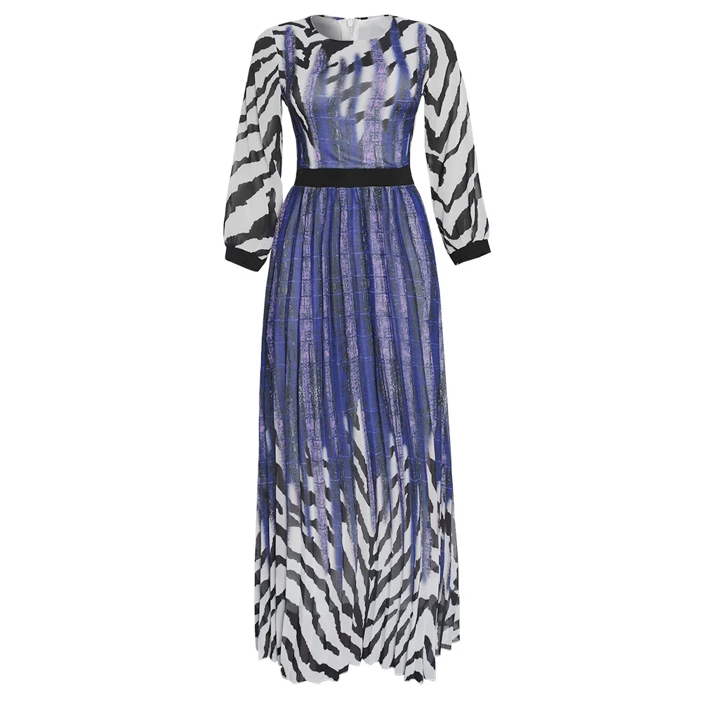 Африканские платья для женщин Дашики с принтом в полоску плиссированное Макси