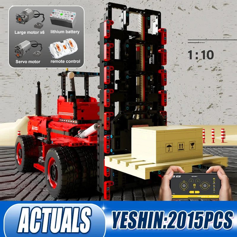 

YC22012 High-Tech Car RC Heavy Forklift Building Construction Blocks MOC-42082 City Engineering Car Model Kids DIY Toys for Boys