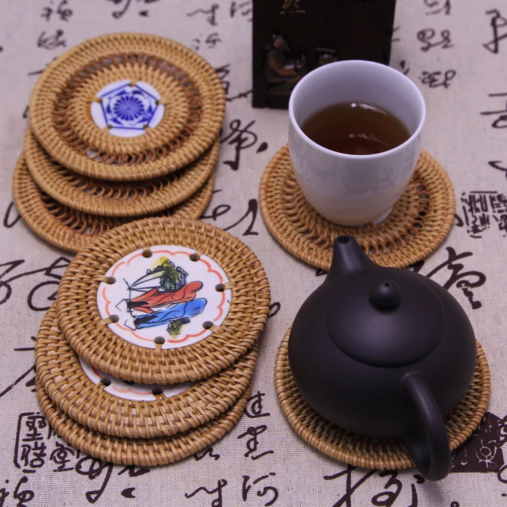 

Новый подарок, круглая фарфоровая подставка, чайная церемония, набор для шести джентльменов, чайный набор, чайный набор