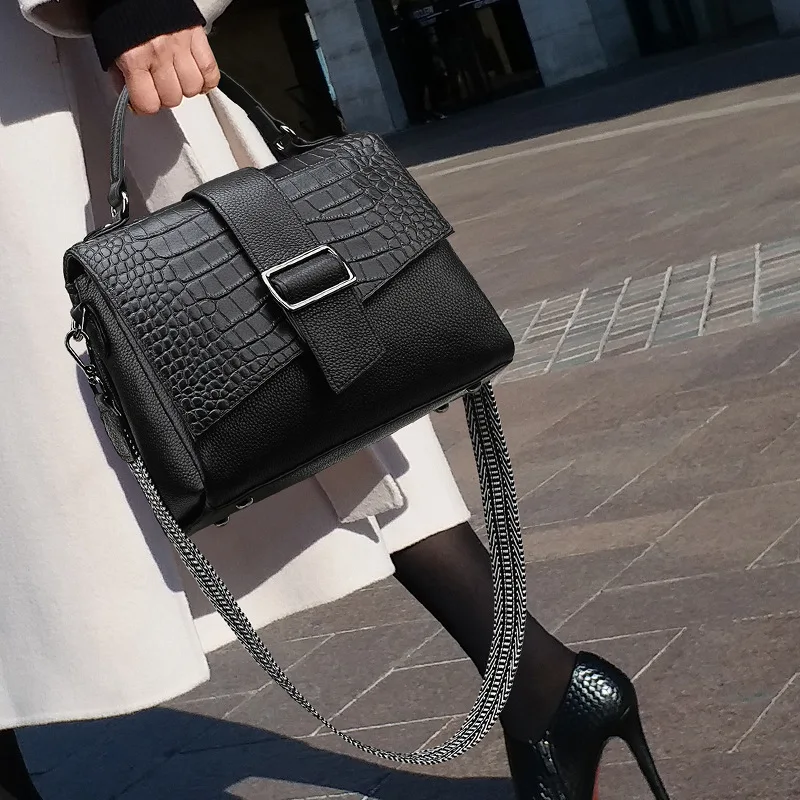 

100% Сумки из натуральной кожи 2021 модная сумка-мессенджер на одно плечо портативная Женская модная универсальная сумка Дизайнерская Высокое ...