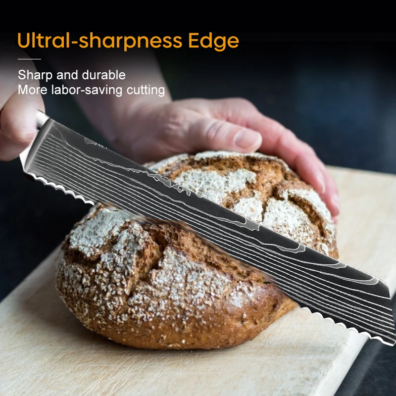 Кухонный нож шеф-повара 8 дюймов из нержавеющей стали ножи для хлеба суши мяса